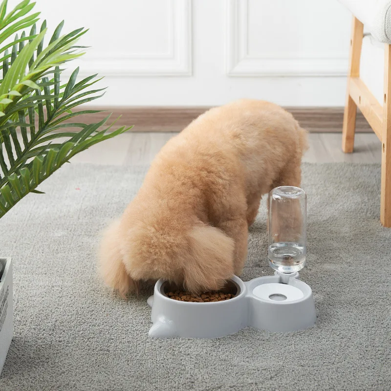 

Dog Bowl Cat Feeder Detachable Pet Automatic Drinking Water Stainless Steel Double Bowl Feeding Dishes Pets Supplies