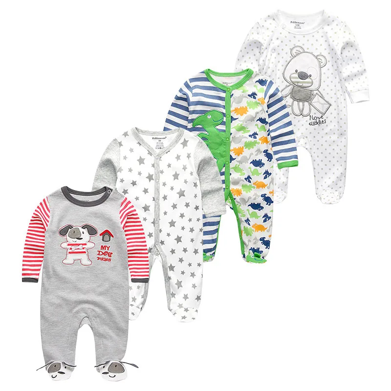 baby boy clothing newborn girl clothes cotton o-neck rompers 4PCS toddler costume kids 2019 roupa de bebe | Детская одежда и обувь