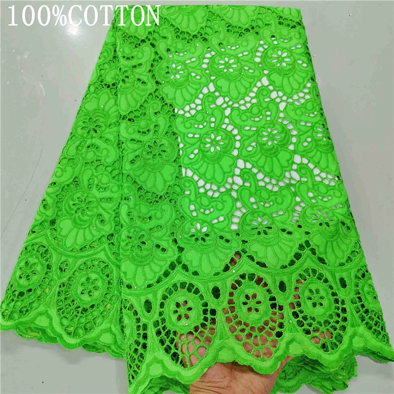 

2020 High Quality African Dry Lace Swiss Cotton Lace Fabric With Stones Nigerian Swiss Voile Lace In Switzerland CON018