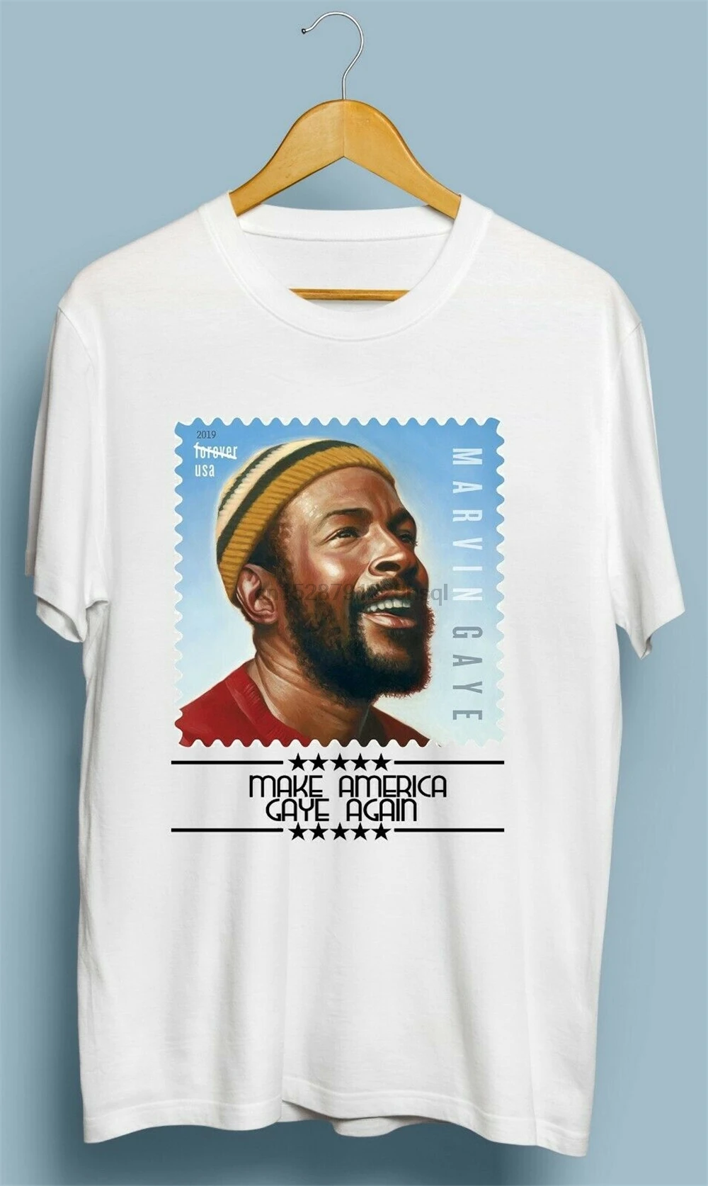 Винтажная футболка с коротким рукавом Marvin Gaye Make America Размеры S M L Xl 2Xl|Мужские