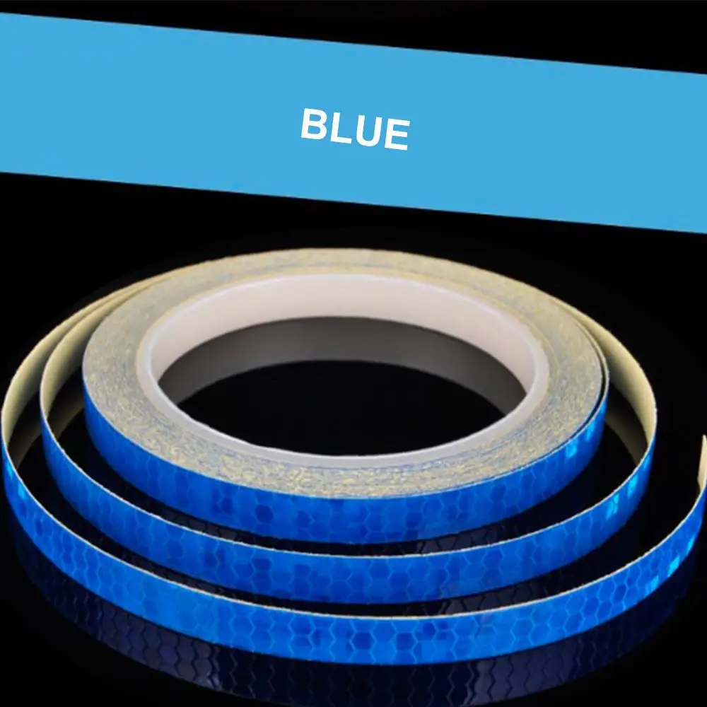 Mobil Stiker Mobil Aksesoris 7 Warna Ornamen 8M Tahan Air Reflektif Sepeda Reflektor Motor Pita Peringatan 7 Warna