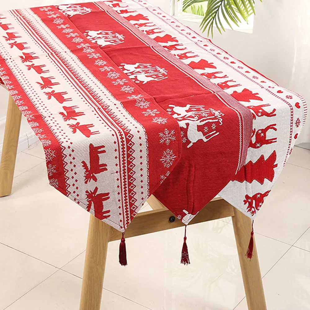 

Современный садовый кофейный стильный простой обеденный стол с кисточками в европейском стиле Рождественское украшение Настольная дорожк...