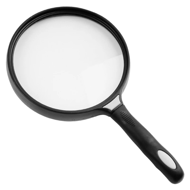 

130mm Large Lens Handheld Magnifier 2.5X Reading Newspaper Map Magnifying Glass Ergonomic Handle Loupe HX6C