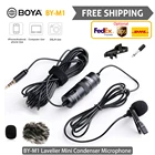 Микрофон петличный BOYA M1, проводной, 3,5 мм, с шумоподавлением, конденсаторный, для смартфонов, DSLR, камер, ПК