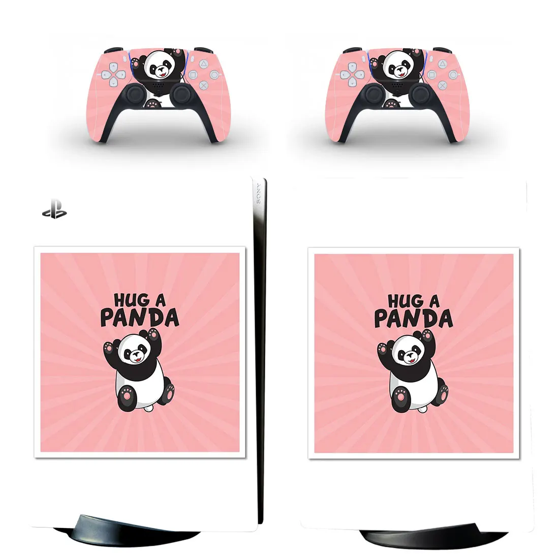 

Hug a Panda PS5 Digital Skin Sticker for Playstation 5 Console & 2 Controllers Decal Vinyl Protective Skins