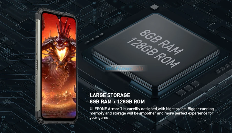 Смартфон Ulefone Armor 7 IP68, трекер сердечного ритма, Android 9,0, NFC Helio P90, четыре ядра, 6,3 дюйма, 8 ГБ+ 128 ГБ, 48MP, 4G, 5500 мАч, телефон