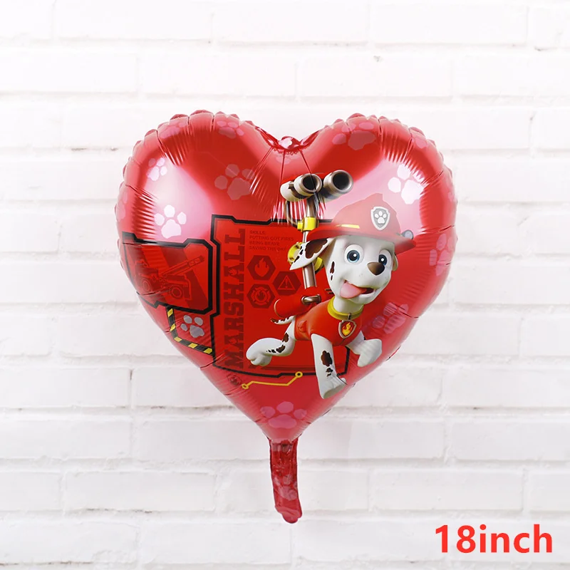 Balloon-A Paw Patrol украшения на день рождения для детей, праздничная сумка для дня рождения, бумажные чашки, тарелки, детские одноразовые столовые приборы для душа - Цвет: Balloon-A