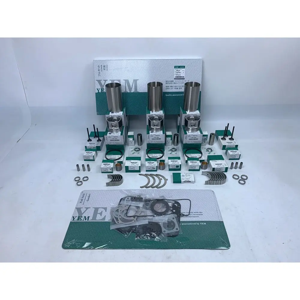 

New Aftermaket Engine Part 3TN66 Overhual Kit With Bearings Piston Rings Full Gasket Set Cylinder Liner Valves Kit For Yanmar