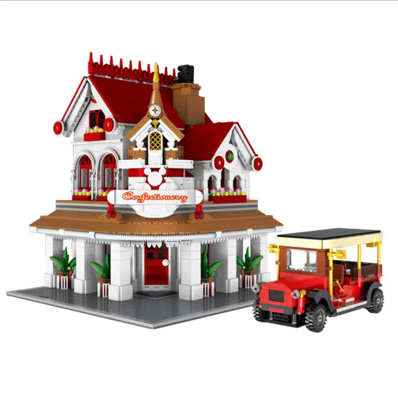 

MOC 11003 Restaurant Corner Creative Street View Model Building Blocks Bricks Compatible Kids Education Christmas Gift for Toys