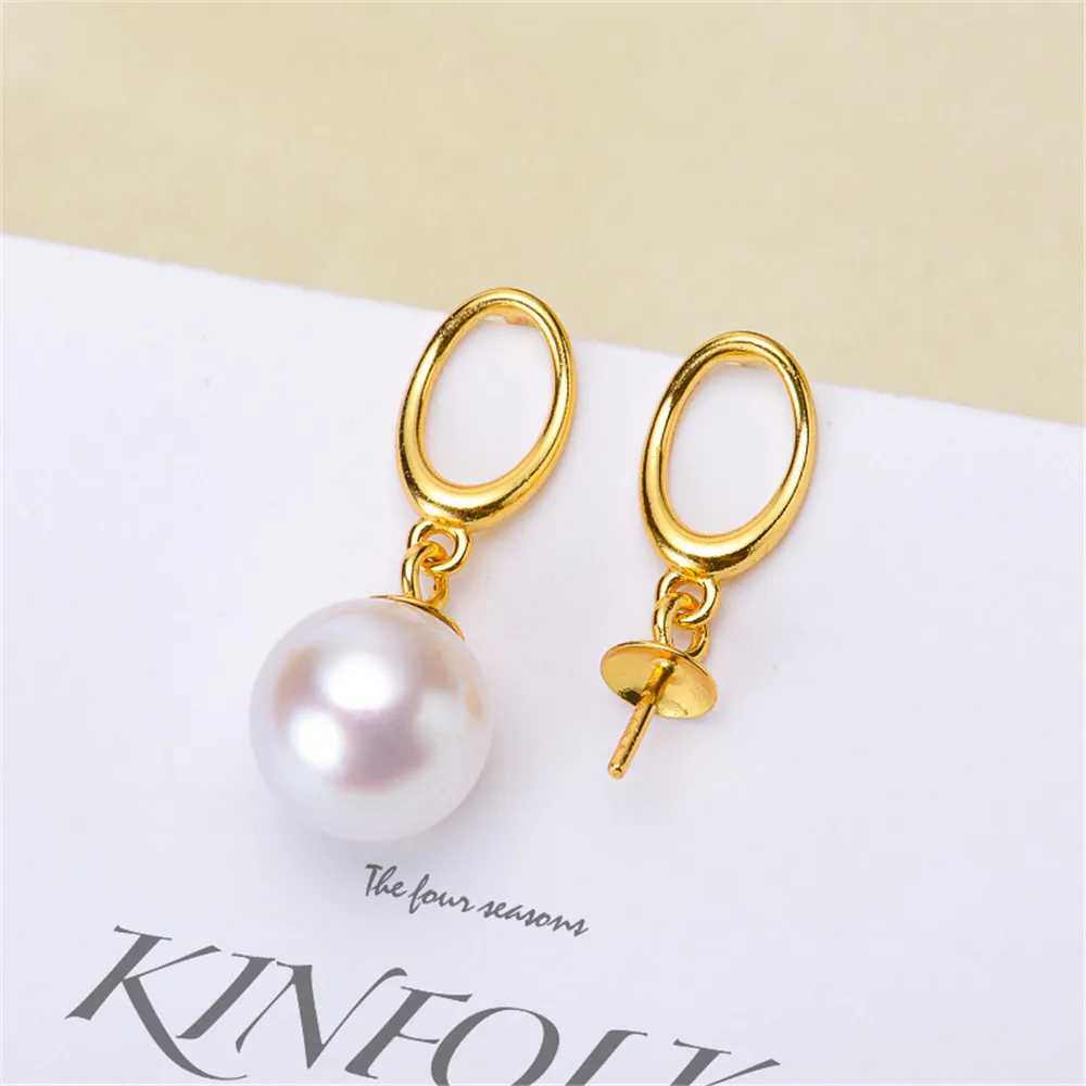 

925 пробы Серебряное покрытие серьги Серьги с жемчугом аксессуаров выводы серьги ювелирные изделия из жемчуга Запчасти фитинги крепления «с...