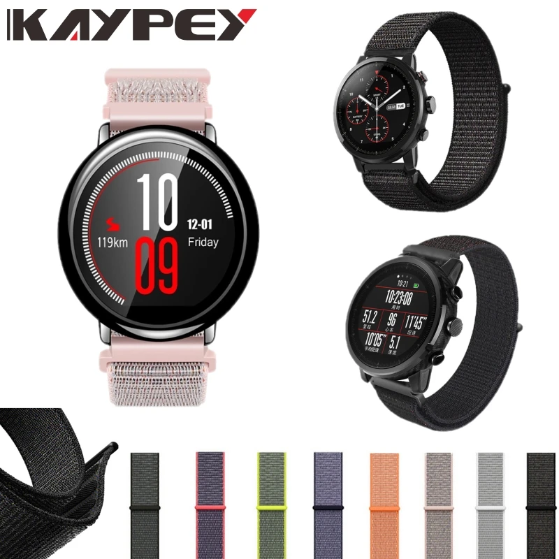 Нейлоновый ремешок-петля для оригинального Huami Amazfit 2 ремешок Xiaomi Huami Amazfit Stratos Pace 2 2s браслет на запястье Amazfit ремешок для часов