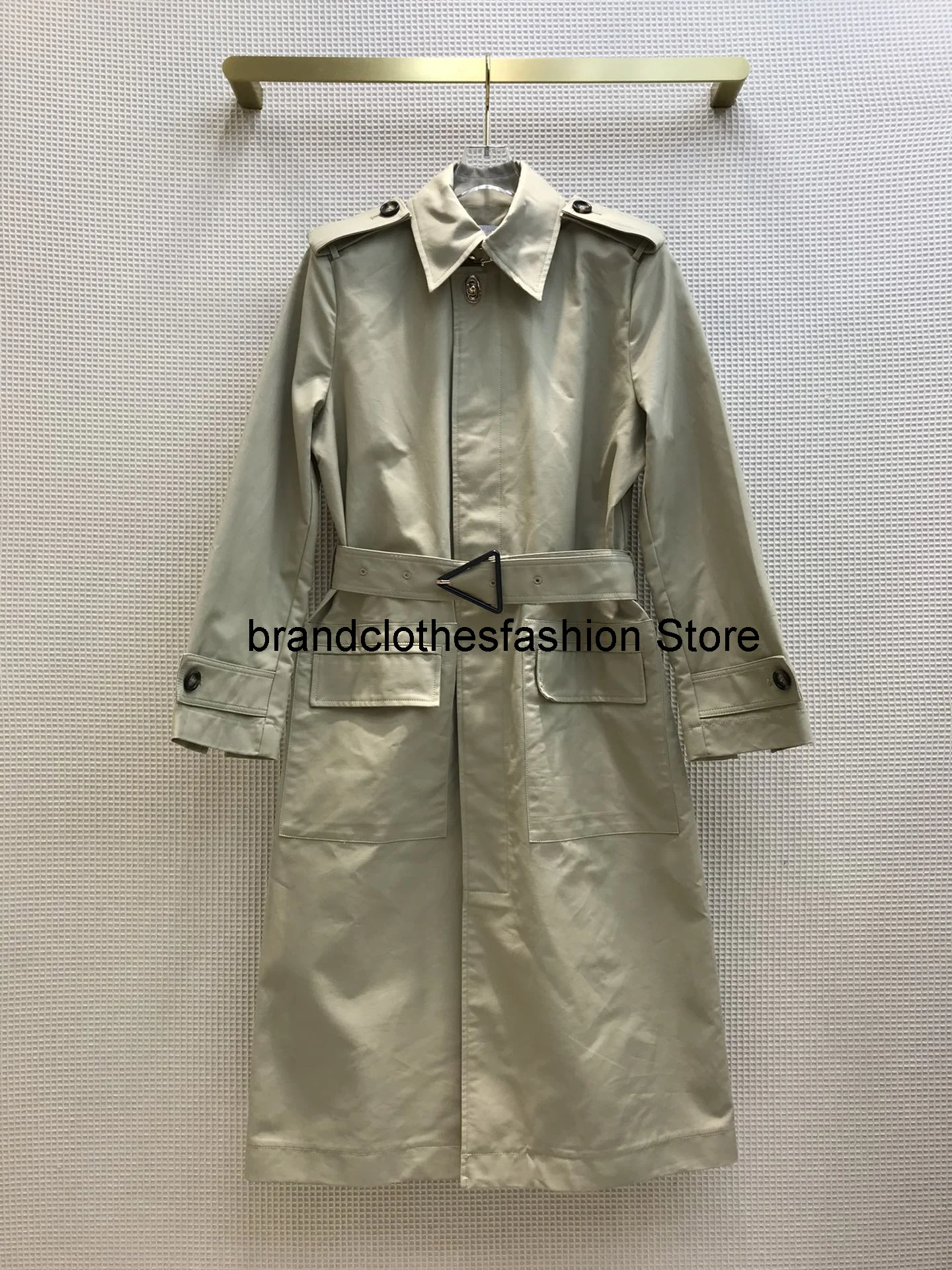 

2021 Autumn winter high quality coats women fashion solid trench coat with Sashes