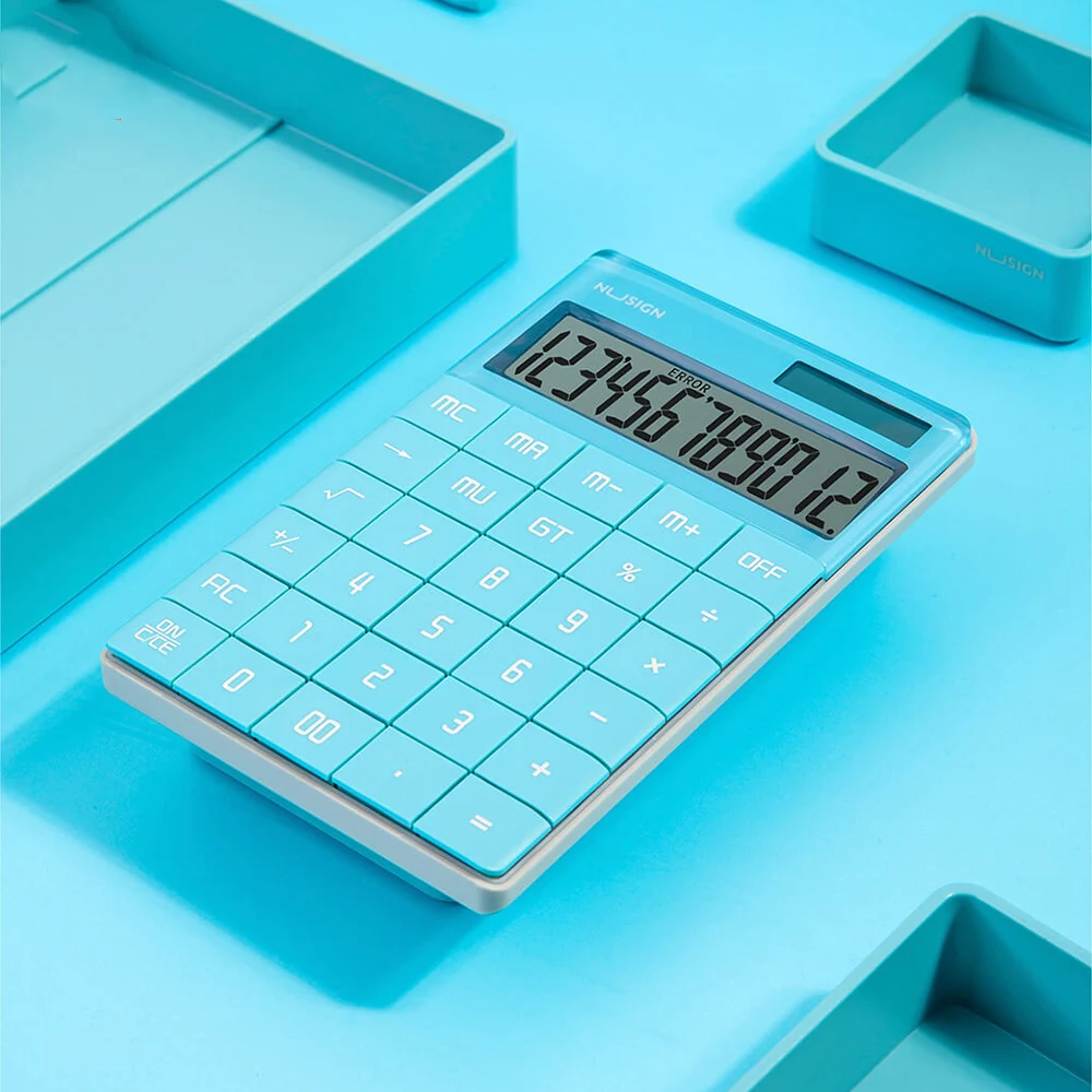 Калькулятор NUSIGN широкий Двойной источник питания школьный калькулятор