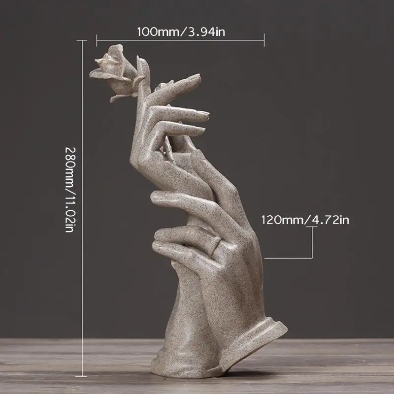 

Nordic style Resin Hand Art Statue Model Exquisite Wine Cabinet Ornament Gift Home Room Decorations for Bedroom Office Decor