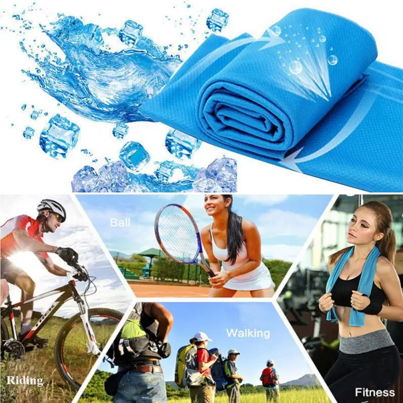 

Outdoor Quick-Dry Ice Towels Microfiber Sports Instant Cooling Towel Gym Face Towel Fitness Ice Cool Yoga Swimming Towel
