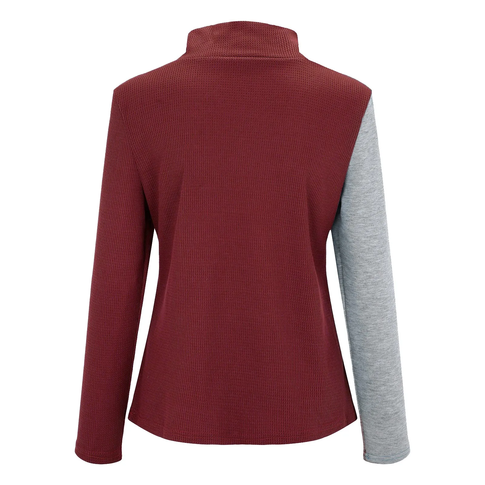 Женская трикотажная водолазка с длинным рукавом на пуговицах - купить по