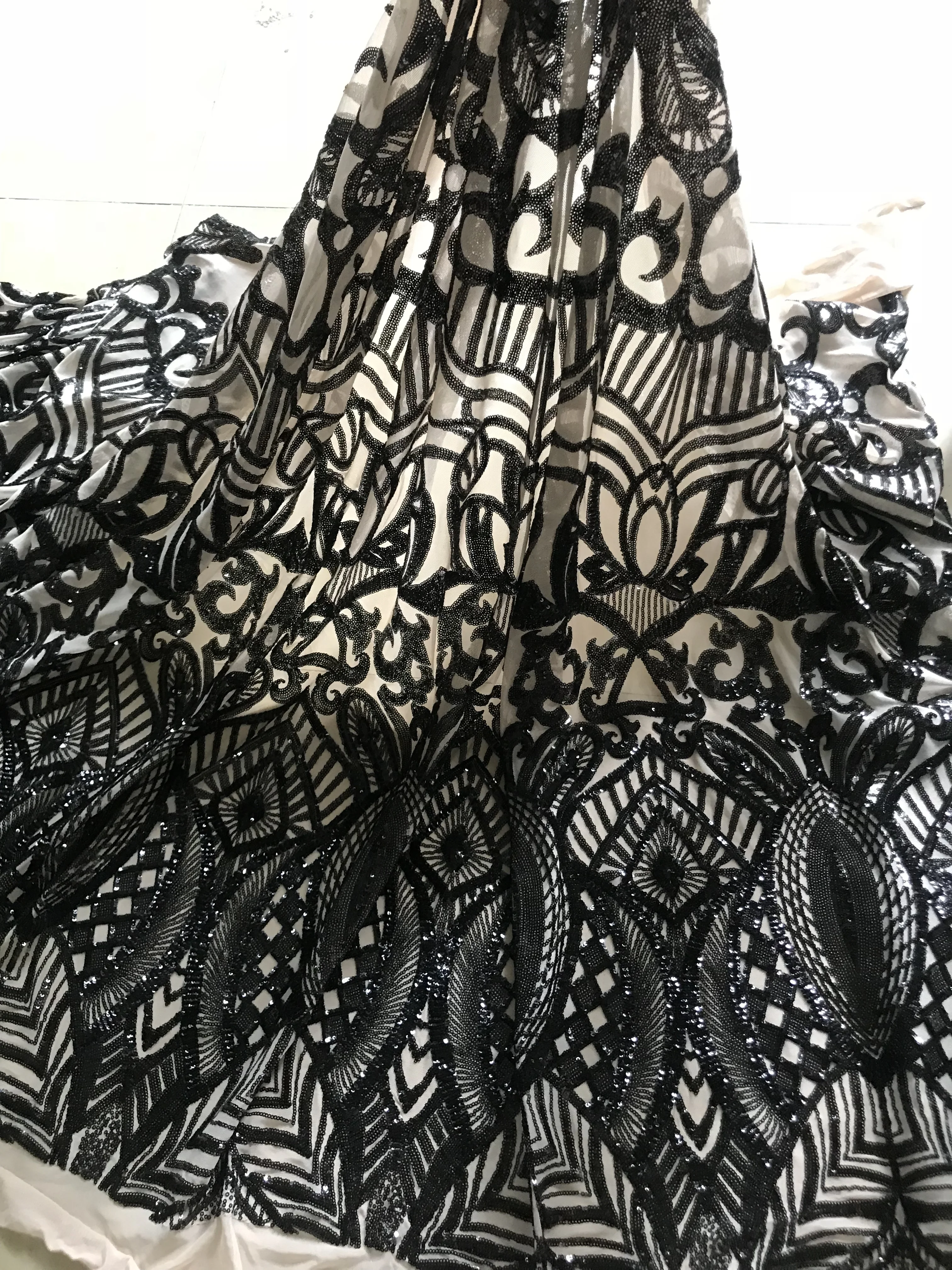 

Кружевная ткань, гипюр, блестки, S-98526