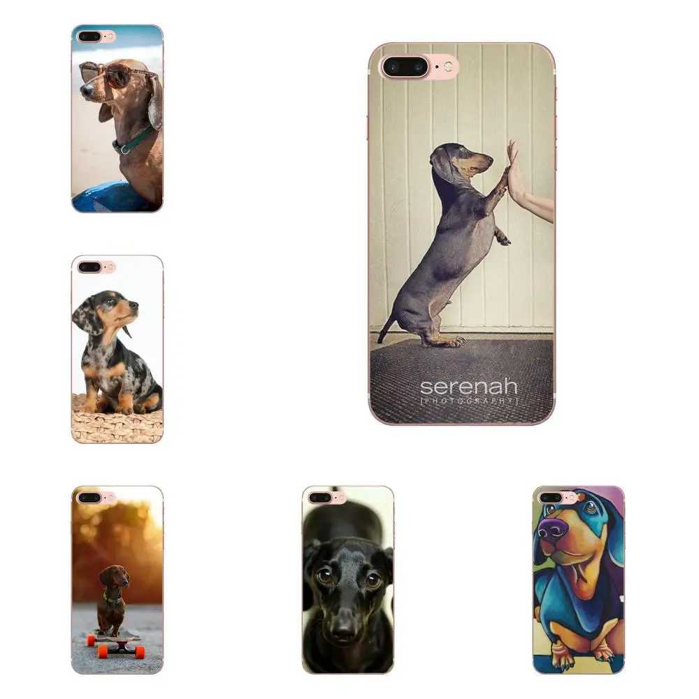 Мягкий модный чехол для телефона с изображением Милого Животного таксы щенка Apple