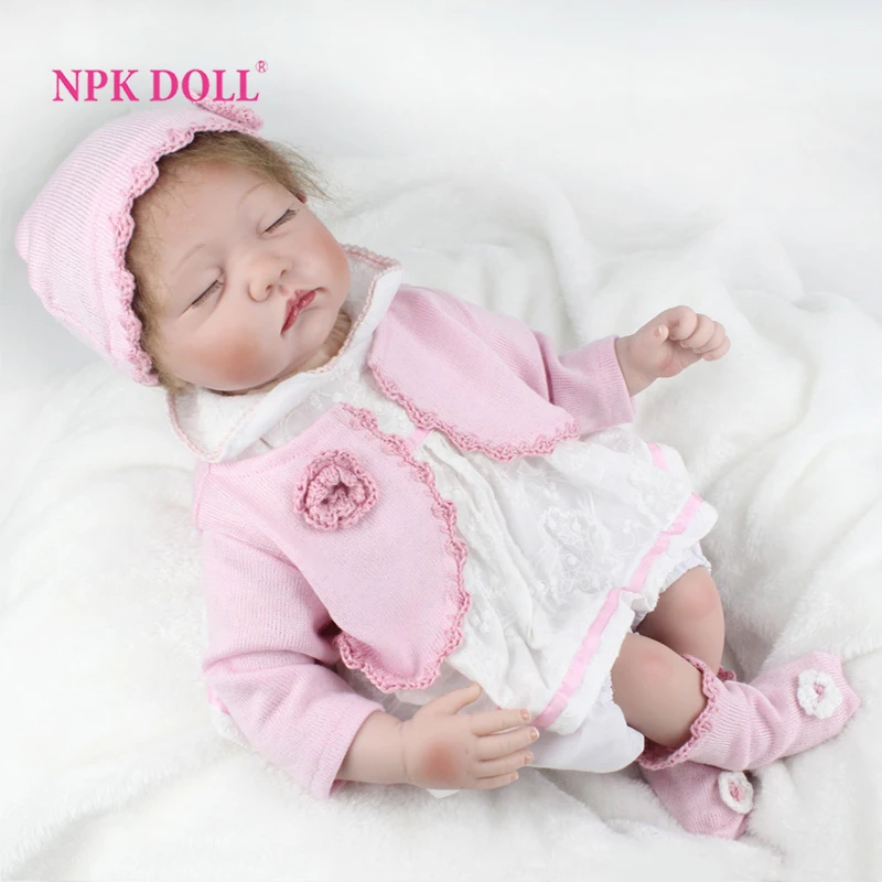 Кукла реборн NPKDOLL 55 см мягкая одежда подарок для девочек 22 дюйма|doll inch|reborn baby