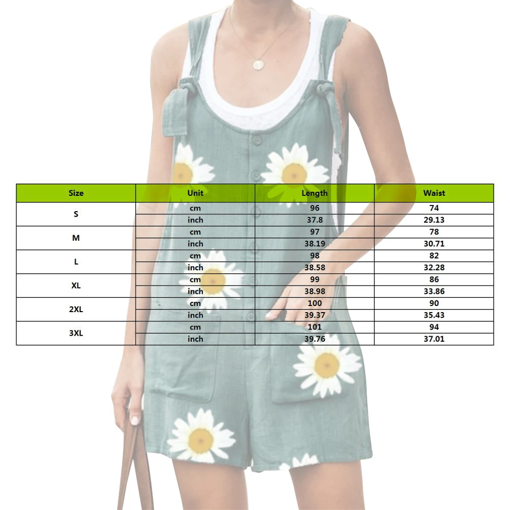 

Cotton Linen Rompers Summer Women Daisy Print Casual Overalls Comfort Flower Short Jumpsuits Wrapped Strapless Playsuit