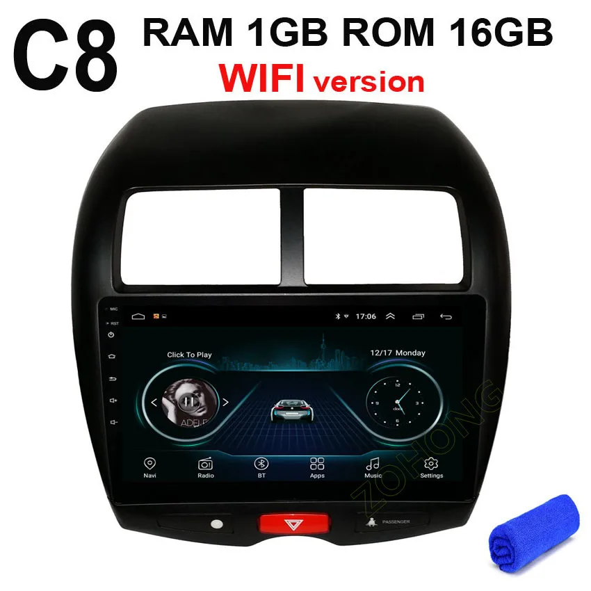C8 GPS 10,2 дюймов 2.5D 4G DSP 36EQ Android 9,0 Автомобильный мультимедийный dvd-плеер для Mitsubishi ASX Авторадио автомобильный gps навигатор стерео радио BT - Цвет: C8 GPS