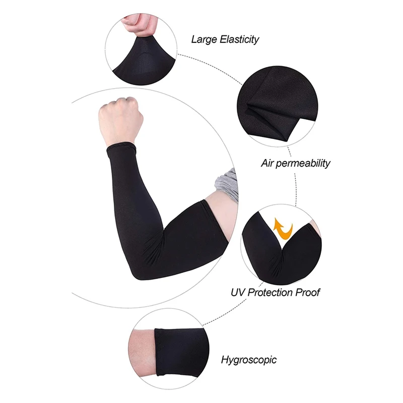 

10 Pairs Cooling Arm Sleeves Men Women Sleeves Cover Sun Protection Sleeves for Outdoor Driving Fishing Golfing Riding