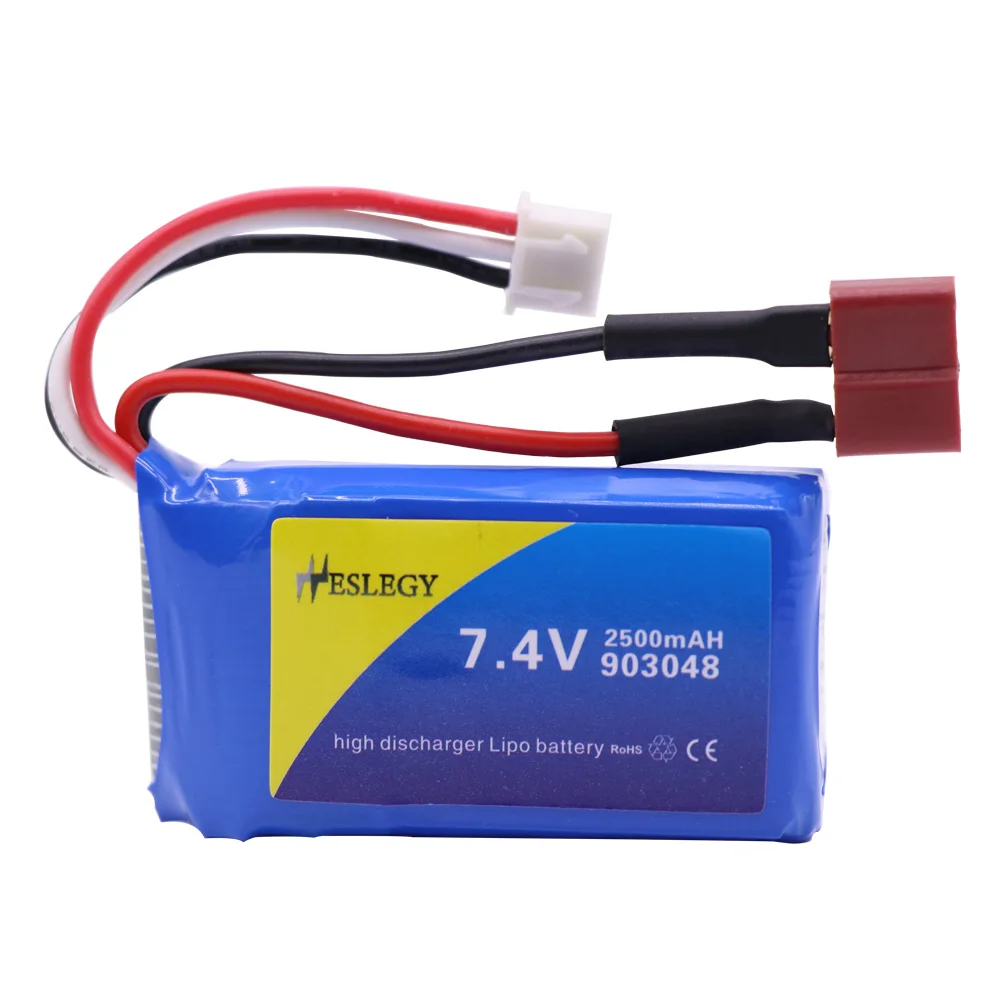 Аккумулятор lipo 7 4 В 2500 мАч обновленная батарея для Wltoys A949 A959 A969 A979 K929 запасные