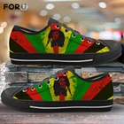 FORUDESIGNS флаг Ямайки Мужская обувь повседневные весенниеосенние низкие холщовые кроссовки брендовые Дизайнерские мужские кроссовки на шнуровке с вулканизированной подошвой