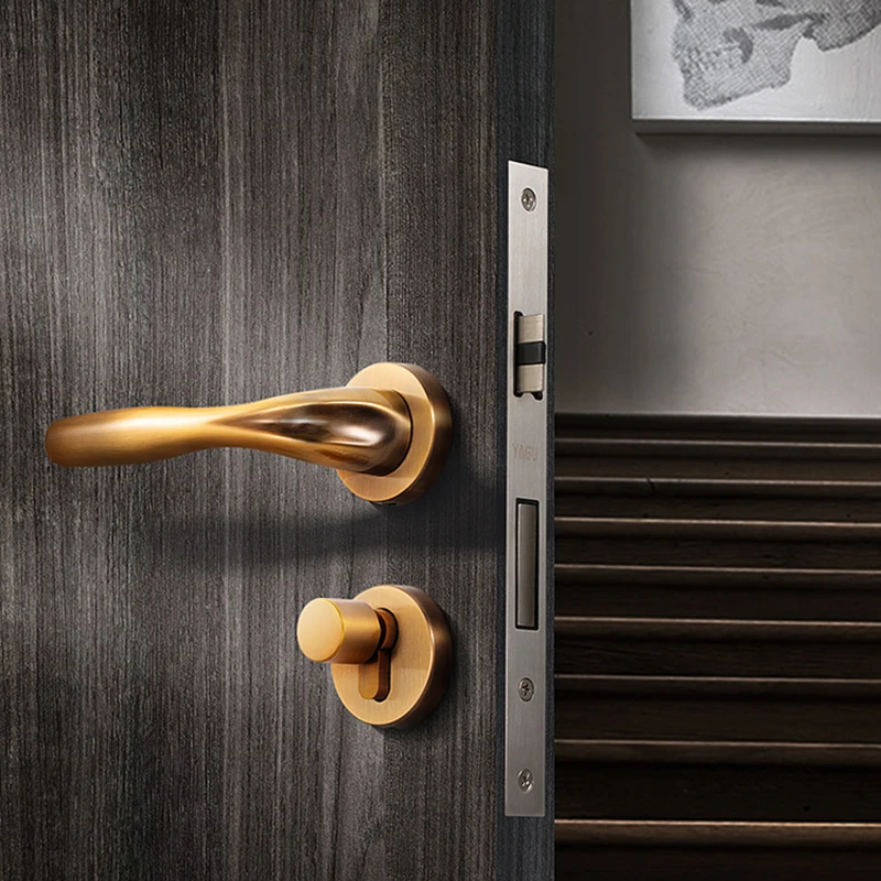 Дверной замок из цинкового сплава простой для межкомнатных дверей твердого