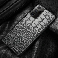 leather phone case for samsung galaxy note 10 20 s10 s10e s21 ultra 5g s8 s9 plus case cowhide crocodile belly texture cover