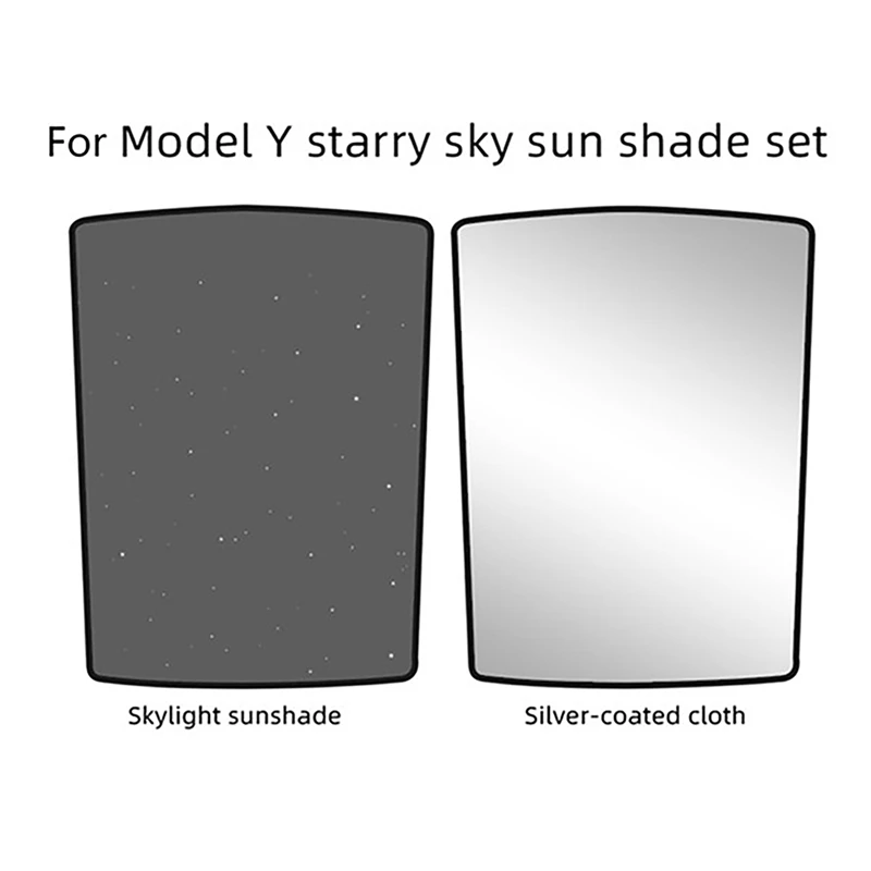 

For Tesla Model Y 2021 Auto Starry Sky Sunroof Sunshade Net Skylight Protective Cover UV Heat Insulation Net
