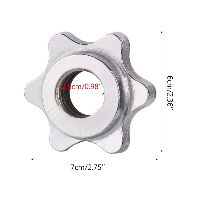 2 шт. гайки для штанги Нескользящие шестигранные замена тренировочные | Спорт и