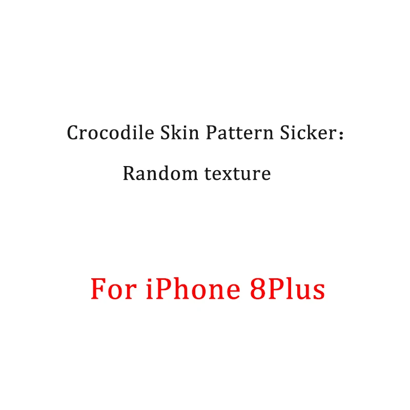 For iphone 8 Plus Наклейка для телефона для iPhone Xs Max Xr X Xs 6 7 8 6S 7/8 Plus Аллигатор Змеиный сотовой камень, алмаз текстура ПВХ скины стикер s - Цвет: For iphone 8 Plus