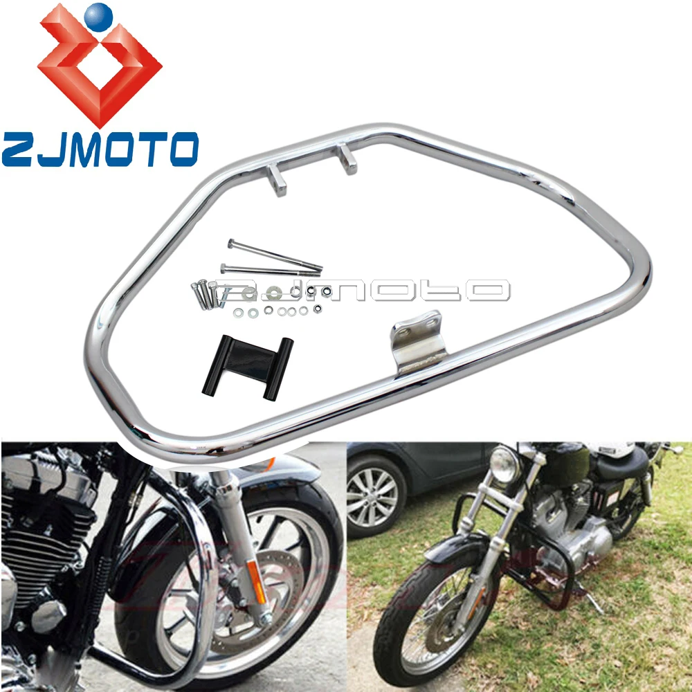 

Chrome Steel Highway Engine Guard 1-1/4" Crash Bar For Harley XL Sportster 883R XLH 883 1200 Hugger Sport Custom 1984-2003