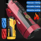 Автоматический телескопический Мужской мастурбатор Leten 708 Pro, секс-машина с подогревом, поршневая чашка для мастурбации, секс-игрушки для мужчин 18