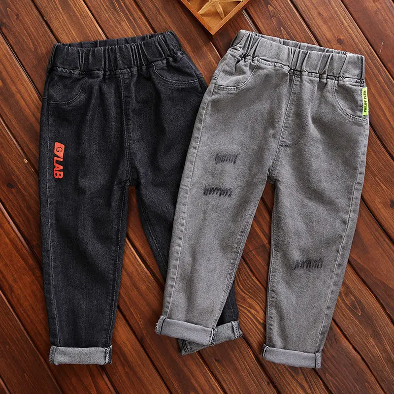 

Kids Boys Jeans Children Pants Baby Boys Trousers Toddler Girls Jeans Spring Autumn Casual Pants Blue Fashion 4-12year Clothing