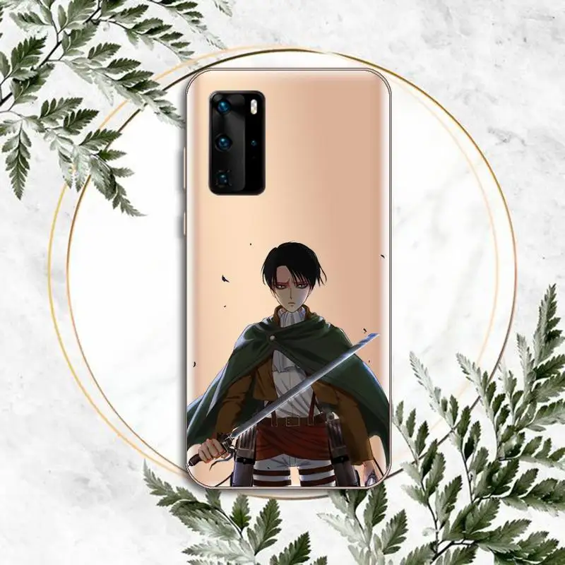 

attack on titan Phone Case Clear Transparent for huawei honor P 40 30 20 lite Pro 10 i 8 9 x p smart 2019