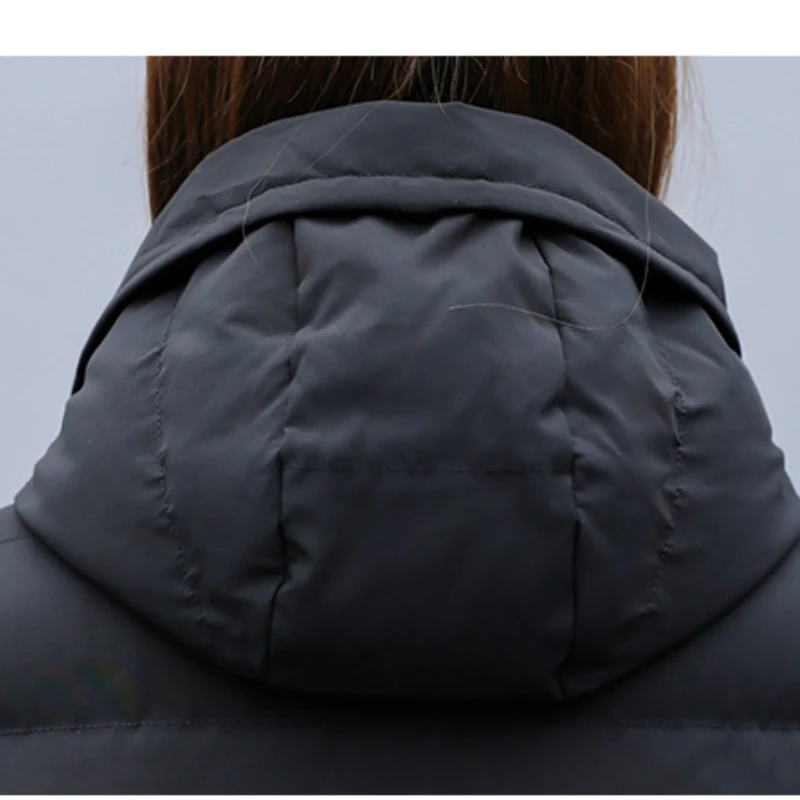 

Plus size women's winter clothing 2020 new down jacket cotton female mid-length 200 kg fat sister loose cotton jacket Solid