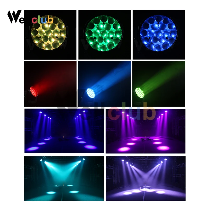 2pcs AURA 19x15W RGBW Led Moving Head Light Beam Wash With Zoom Backlight Stage Dj For Bar Wedding Church | Лампы и освещение