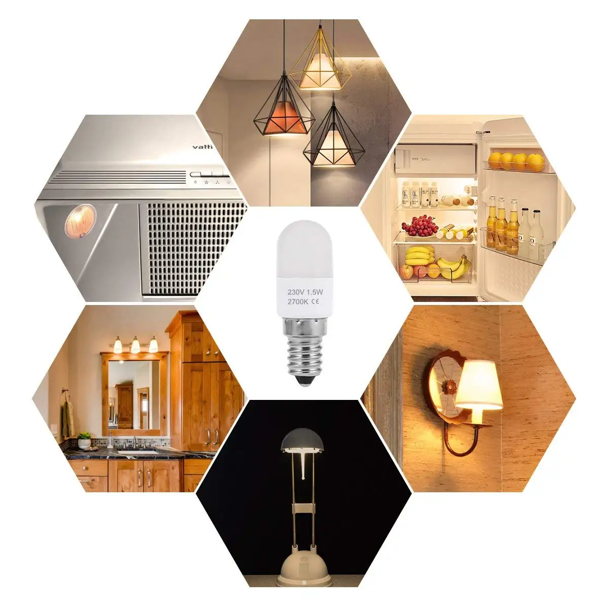 4 шт./упаковка миниатюрные светодиодные лампы с цоколем E14 1 5 Вт 2700 лм|Светодиодные