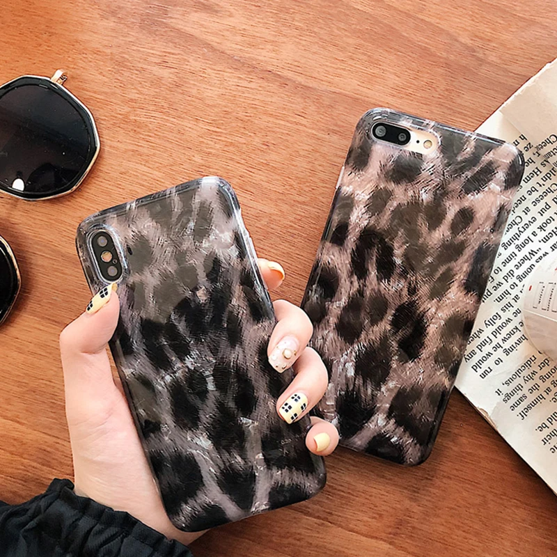Роскошный Леопардовый противоударный чехол для iphone X XS Max XR 8 7 6 6S Plus | Мобильные