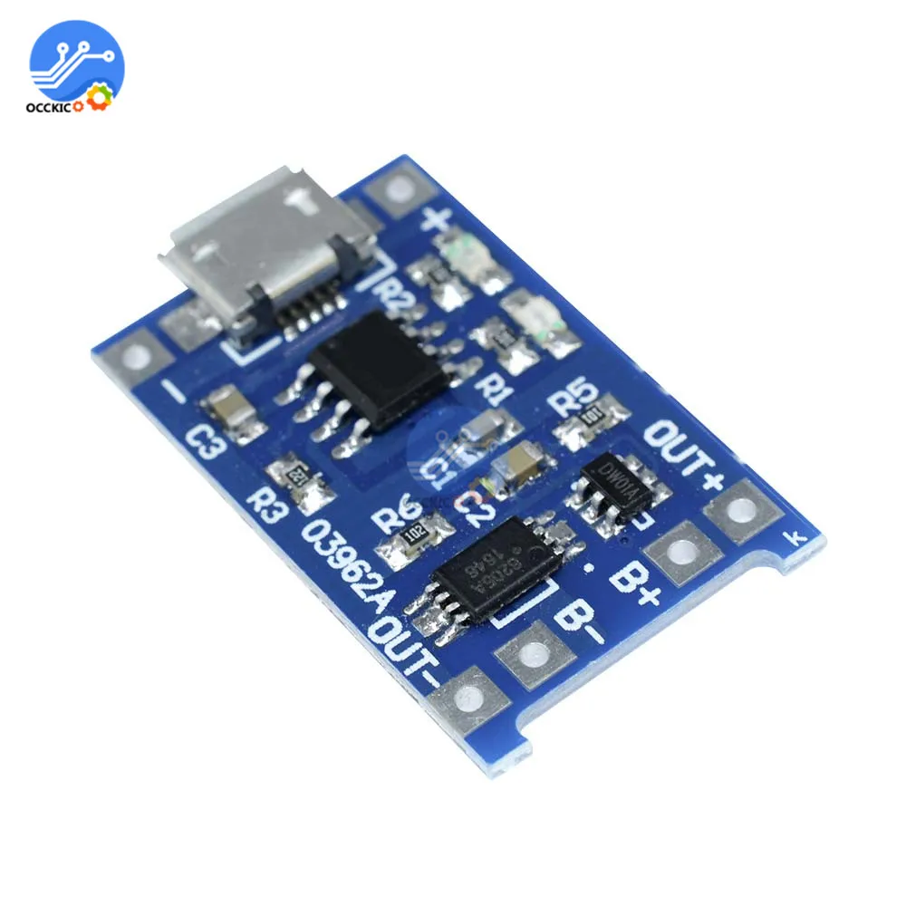 10 шт. защитная плата BMS 18650 для зарядки литий-ионных аккумуляторов 5V1A микрофонный