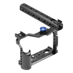 Aluminum Photography Rabbit Cage + Handle Kit Hot Shoe Bracket Expansion Accessories for Fujifilm XT20/XT30 Cameras