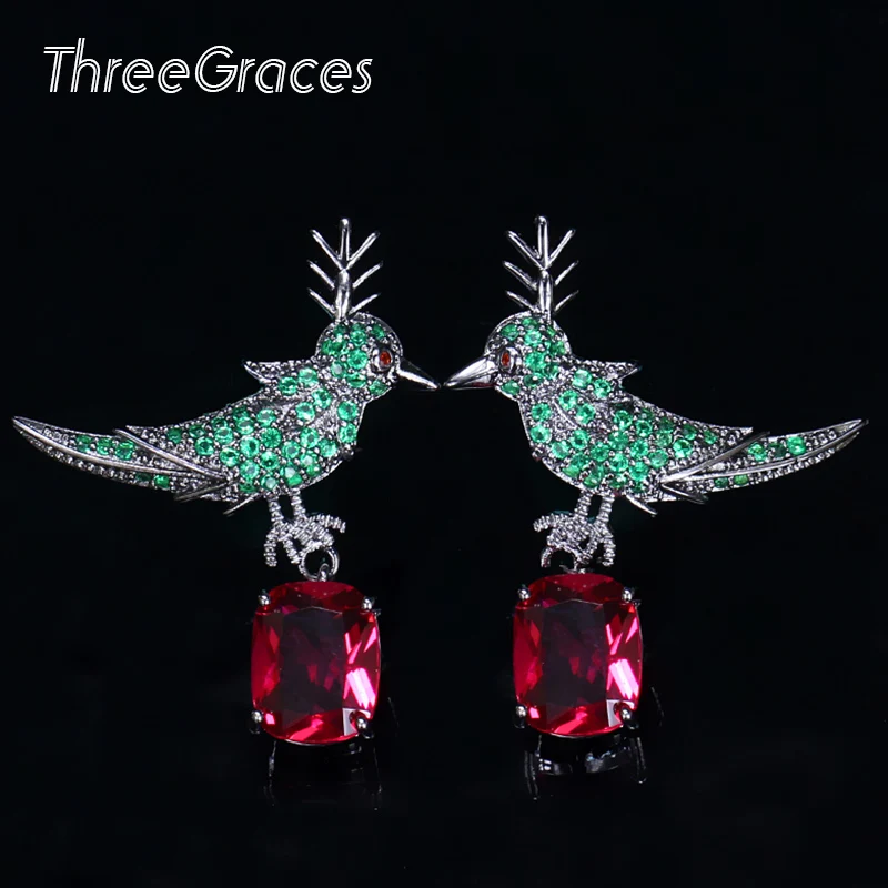 Трехцветный Яркие Птицы Винтаж вечерние Для женщин Серебряный Цвет зеленого