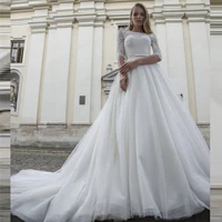 scoop lace top a line wedding dresses with removable jacket two piece 2021 formal bridal gowns custom made spring garden