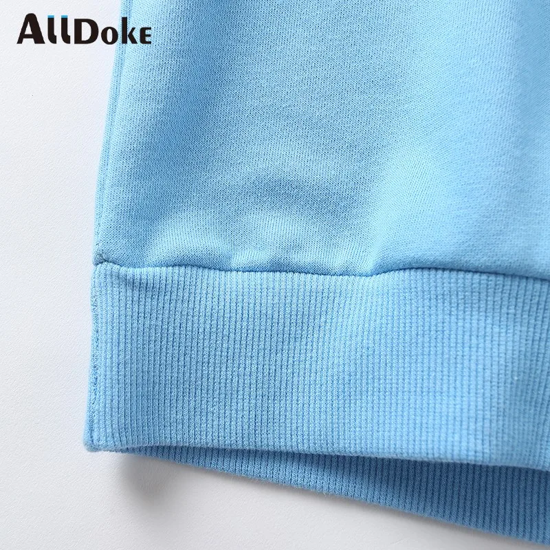 

ALLDOKE blue casual cotton sweatshirt women autumn o neck long sleeve hoodies vintage cotton ladies oversized sweatshirts mujer