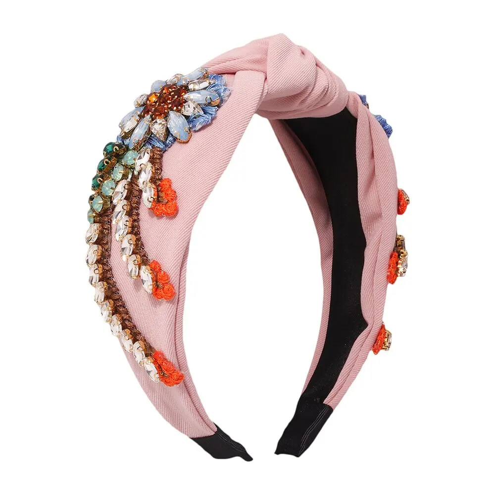 

All-match ladies flower diamond hairband