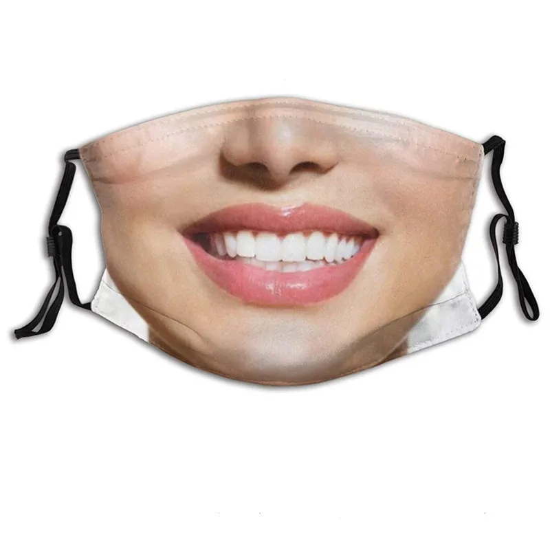 

Новые многоразовые маски для лица, Женские Дышащие маски, маски для взрослых, моющиеся маски для рта с забавным принтом