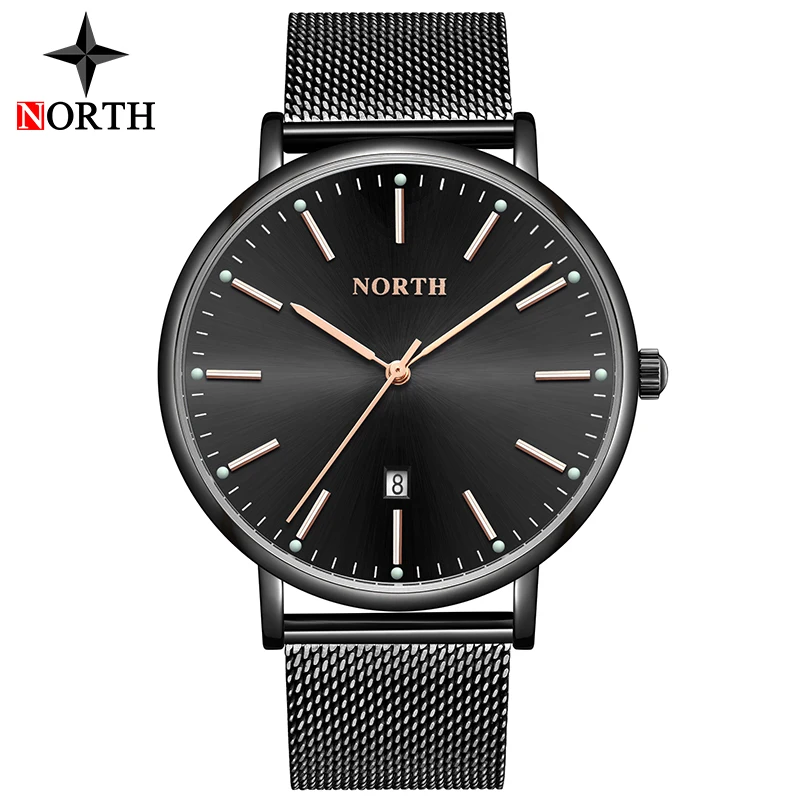Мужские водонепроницаемые спортивные часы NORTH люксовый бренд модные кварцевые