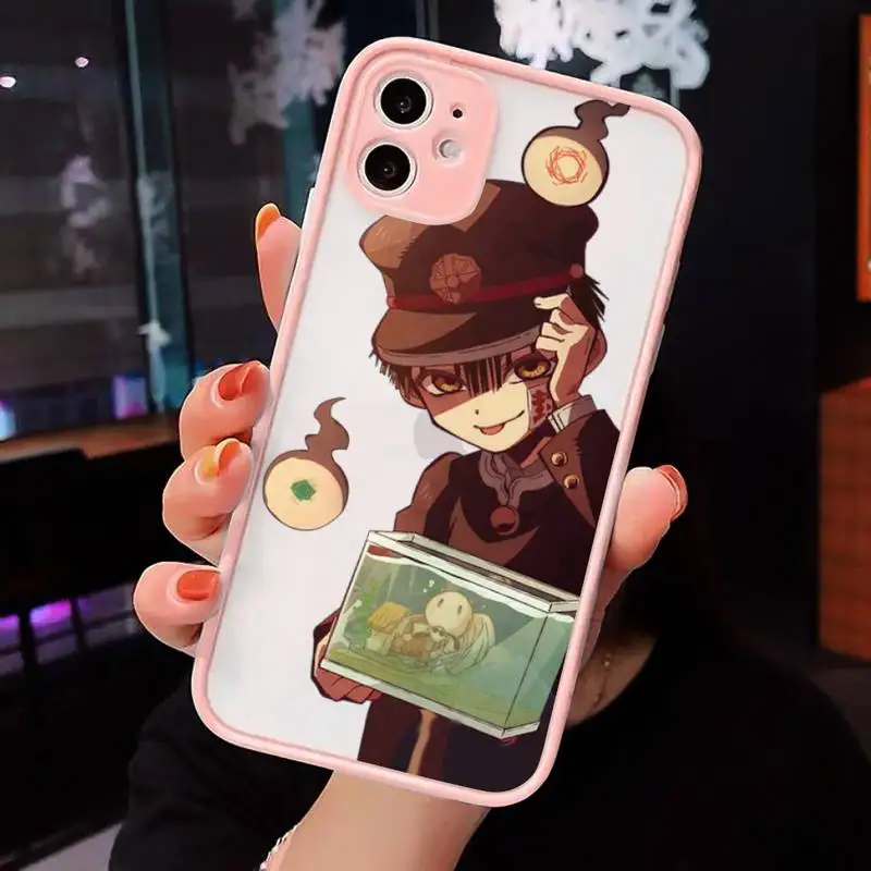 

Anime Toilet Bound Hanako Kun Phone Cases Matte transparent For Pink iPhone 12 Mini 11 Pro XR XS Max 7 8 Plus X Back Cover